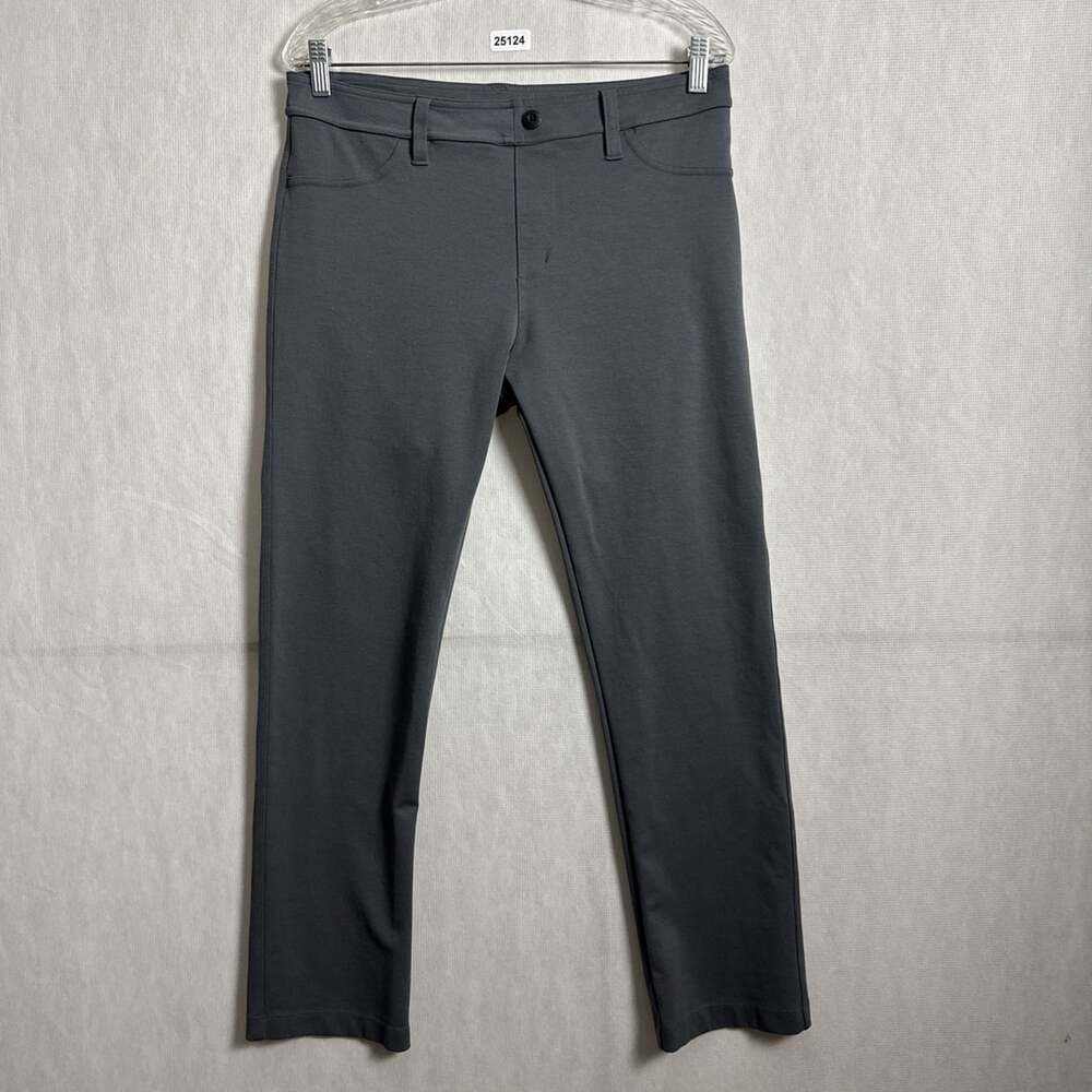 American Giant Women's Size 16 Pull On Gray Straight Leg Stretchy Pants